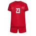Camisa de time de futebol Dinamarca Pierre-Emile Hojbjerg #23 Replicas 1º Equipamento Infantil Mundo 2022 Manga Curta (+ Calças curtas)